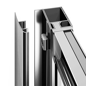 Monza Chrome Quadrant Concealed Screw Cover Profiles Large Image