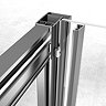 Monza Chrome Shower Door + Side Panel Enclosure Concealed Screw Cover Profiles  Profile Large Image
