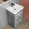 Monza Concrete Effect 500mm Wide Floor Standing Vanity Unit