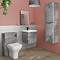 Monza Concrete Effect 500mm Wide Wall Mounted Vanity Unit