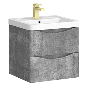 Monza Concrete Effect 500mm Wide Wall Mounted Vanity Unit