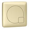 Monza Concrete Effect 500mm Wide WC Unit with Cistern, Brushed Brass Flush + Modern Pan
