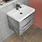 Monza Concrete Effect 600mm Wide Wall Mounted Vanity Unit