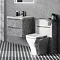 Monza Concrete Effect 600mm Wide Wall Mounted Vanity Unit  Feature Large Image