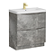 Monza Concrete Effect 750mm Wide Floor Standing Vanity Unit