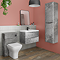 Monza Concrete Effect 750mm Wide Wall Mounted Vanity Unit