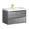 Monza Concrete Effect 750mm Wide Wall Mounted Vanity Unit