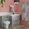 Monza Concrete Effect 900mm Wide Floor Standing Vanity Unit
