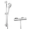 Monza Cool Touch Thermostatic Bar Valve with Adjustable Slider Rail Kit Large Image