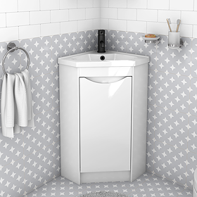 Monza Corner Floor Standing Vanity Unit