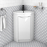 Monza Gloss White Corner Floor Standing Vanity Unit