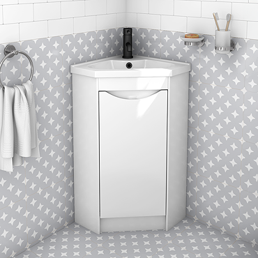 Monza Corner Floor Standing Vanity Unit