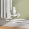 Monza White Corner Thermostatic Radiator Valves - Energy Saving