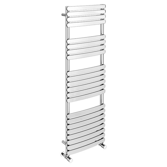 Murano Curved 1500 x 500mm Chrome Modern Heated Towel Rail - 22 Sections  Profile Large Image