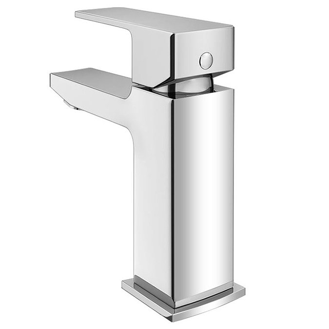 Monza Curved Modern Basin Mixer Tap + Waste  Feature Large Image