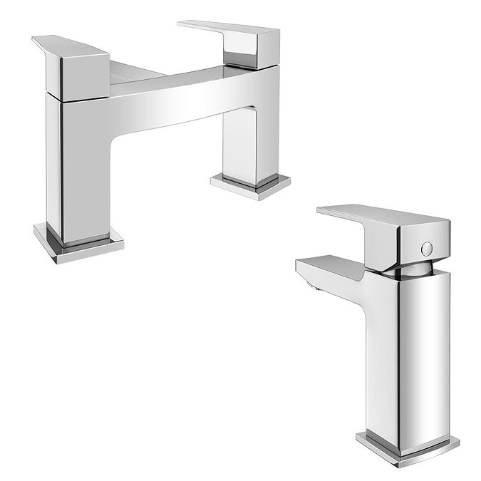 Monza Curved Modern Tap Package (Mono Basin Mixer + Bath Filler)  Profile Large Image