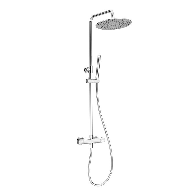 Monza Deluxe Cool Touch Round Thermostatic Shower (300mm Head - Chrome)