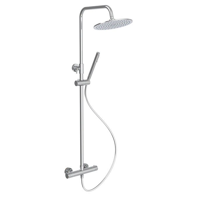 Monza Deluxe Cool Touch Round Thermostatic Shower (250mm Head - Chrome)
