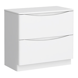 Monza Floor Standing Countertop Vanity Unit (900mm Wide - Gloss White)