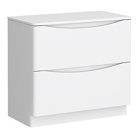 Monza Floor Standing Countertop Vanity Unit (900mm Wide - Gloss White)