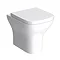 Monza Gloss White 500mm Wide WC Unit with Cistern, Matt Black Flush + Modern Pan