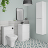 Monza Gloss White 500mm Wide Floor Standing Vanity Unit