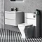 Monza Gloss White 500mm Wide Wall Mounted Vanity Unit  Feature Large Image