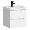 Monza Gloss White 500mm Wide Wall Mounted Vanity Unit