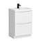 Monza Gloss White 600mm Wide Floor Standing Vanity Unit