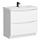 Monza Gloss White 900mm Wide Floor Standing Vanity Unit