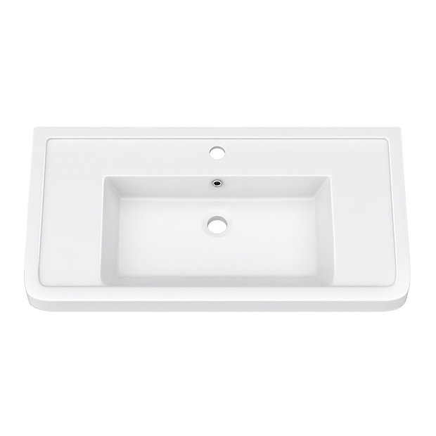 Monza Gloss White 900mm Wide Wall Mounted Vanity Unit