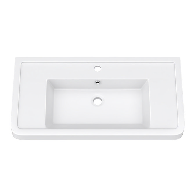 Monza Gloss White 900mm Wide Wall Mounted Vanity Unit