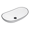 Monza Gloss White Floor Standing Countertop Vanity Unit - 900mm 2 Drawer with Oval White with Black Trim Basin
