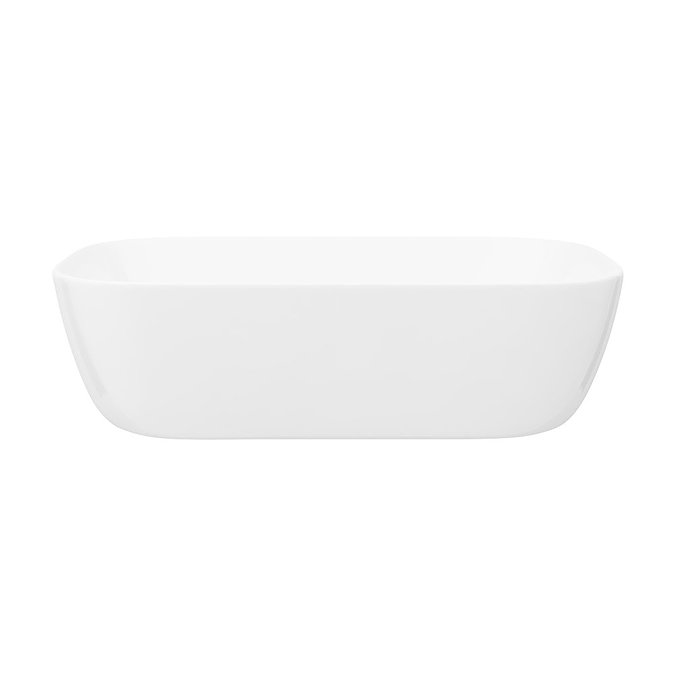 Monza Gloss White Floor Standing Countertop Vanity Unit - 900mm 2 Drawer with Rectangular Basin