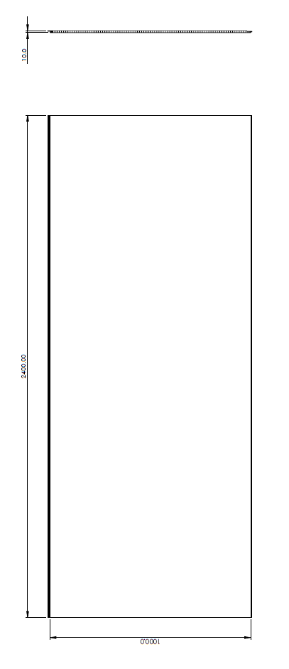 Monza Gloss White PVC Shower Wall Panel 2400 x 1000mm