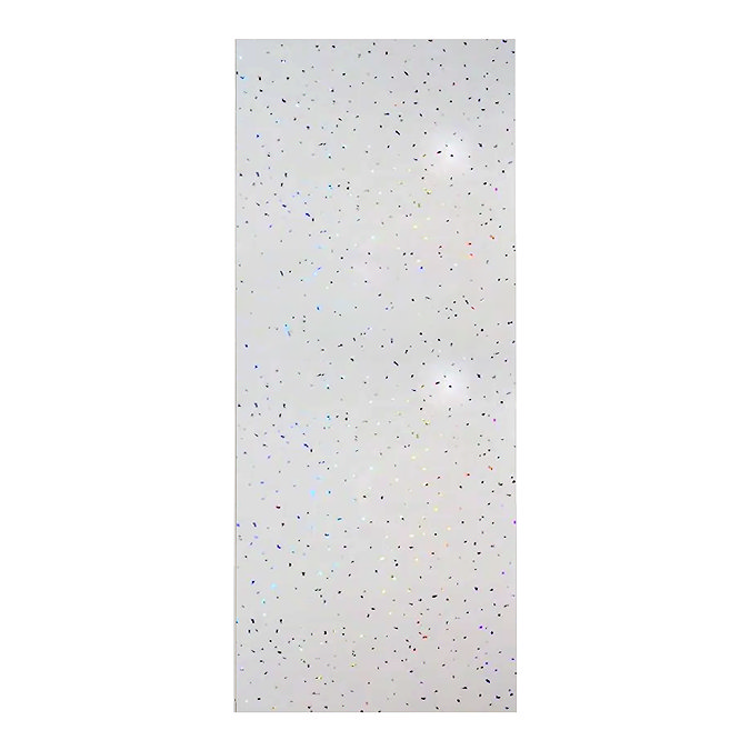 Monza Gloss White Sparkle PVC Shower Wall Panel 2400 x 1000mm