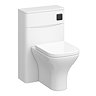 Monza Gloss White Vanity Unit, Tall Storage Unit, and Toilet Package