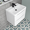 Monza Gloss White Vanity Unit, Tall Storage Unit, and Toilet Package