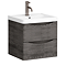 Monza Graphite Oak 500mm Wide Wall Mounted Vanity Unit