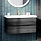 Monza Graphite Oak 900mm Wide Wall Mounted Vanity Unit