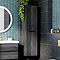 Monza Graphite Oak Tall Wall Hung Storage Unit - 1500mm High