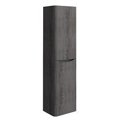 Monza Graphite Oak Tall Wall Hung Storage Unit - 1500mm High