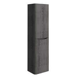 Monza Graphite Oak Tall Wall Hung Storage Unit - 1500mm High