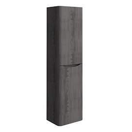 Monza Graphite Oak Tall Wall Hung Storage Unit - 1500mm High