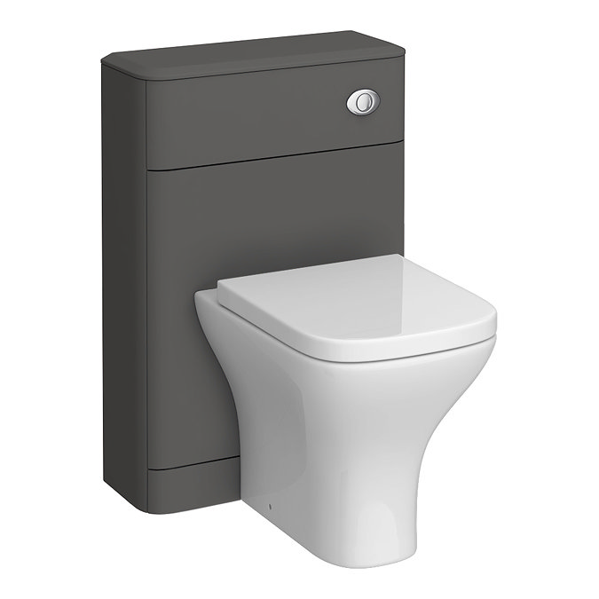 Monza Grey 550mm Wide WC Unit (Depth 200mm) Large Image