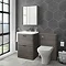 Monza Grey Avola 550mm Wide WC Unit (Depth 200mm)  Feature Large Image