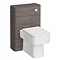 Monza Grey Avola Floor Standing Sink Vanity Unit + Square Toilet Package  In Bathroom Large Image