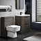 Monza Grey Avola Floor Standing Sink Vanity Unit + Square Toilet Package Large Image