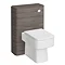 Monza Grey Avola Wall Hung Sink Vanity Unit + Square Toilet Package  In Bathroom Large Image