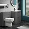 Monza Grey Floor Standing Sink Vanity Unit + Toilet Package Large Image